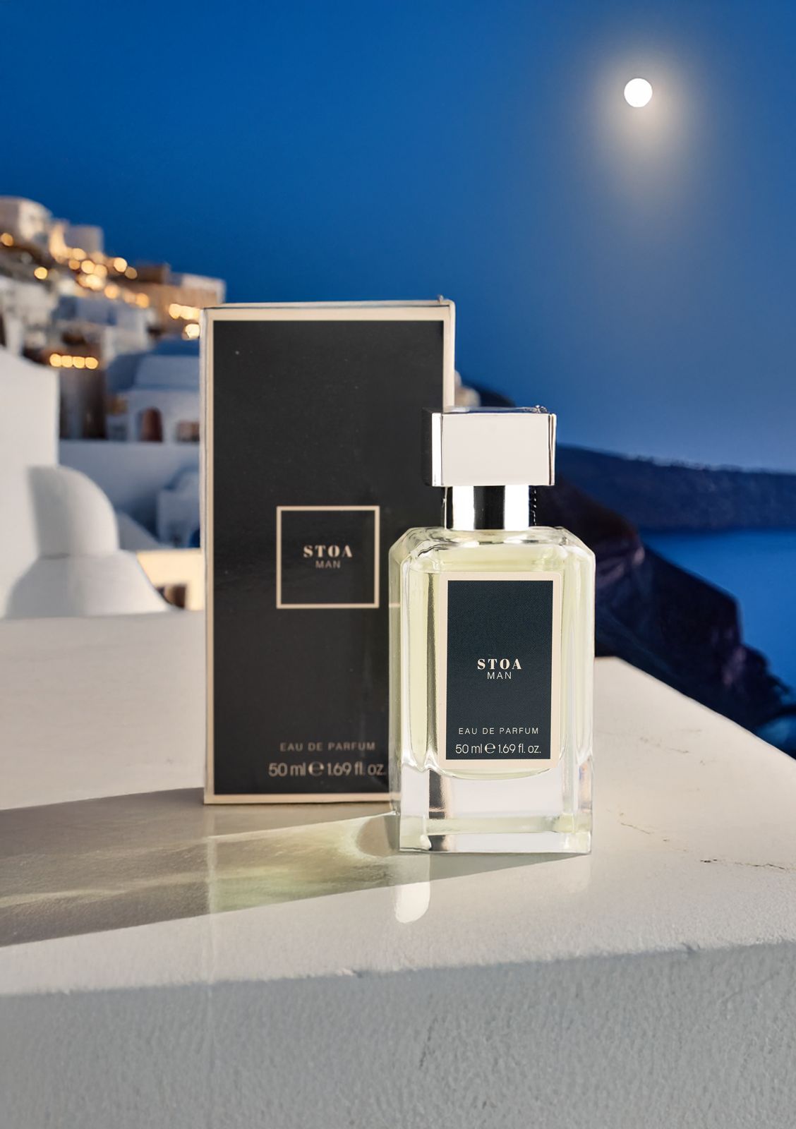 Stoa Tinos Erkek Parfüm EDP 50 ml | Kalıcı & Sıcak İmza Koku | Pembe Biber, Lavanta, Vanilya