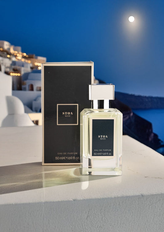 Stoa Tinos Erkek Parfüm EDP 50 ml | Kalıcı & Sıcak İmza Koku | Pembe Biber, Lavanta, Vanilya