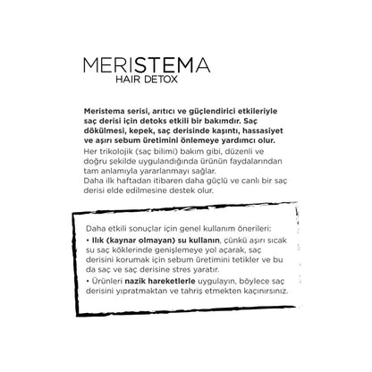 Meristema Yenilenme Terapisi - Enerji Verici Esans, Saç Derisini Güçlendiren Bitkisel Serum Seti