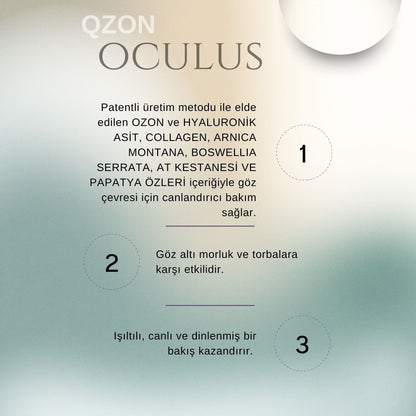 QZON Oculus – Sıkılaştırıcı Gözaltı Kremi & Göz Altı Torbası, Kırışıklık Karşıtı 30 ml