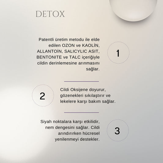 QZON Detox Arındırıcı Kil Maskesi – Siyah Nokta Karşıtı & Gözenek Sıkılaştırıcı Yüz Maskesi (75 ml)