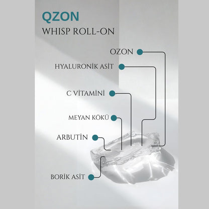 QZON Whisp Roll On - Koku Önleyici & Koltuk Altı Beyazlatıcı (Unisex)