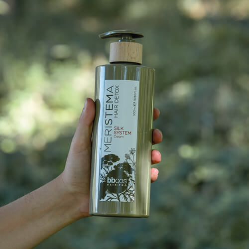 Meristema Silk System Silikonsuz Vegan Saç Kremi 500ml, Bitki Kök Hücreli Nemlendirici & Detoks Etkili Bakım